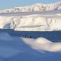 Terrain in the sun in Antarctica